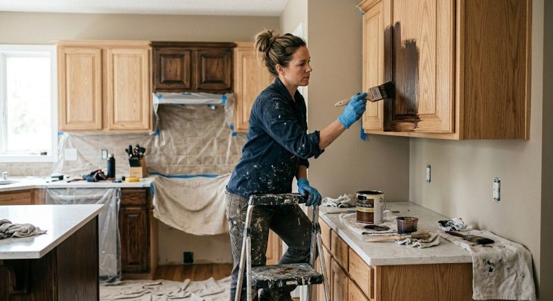Kitchen Cabinet Staining in Kokomo, IN