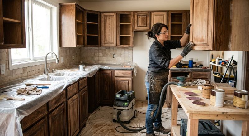 Wood Cabinet Refinishing in Dayton, OH